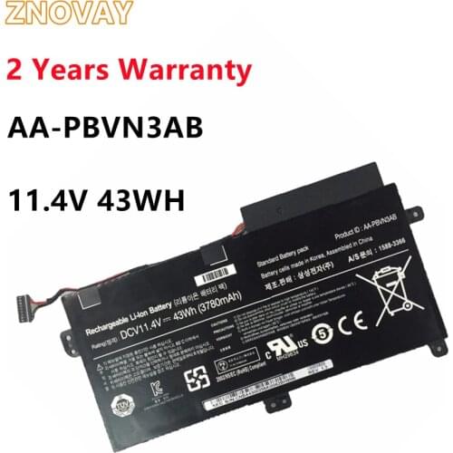 New AA-PBVN3AB Laptop Battery For SAMSUNG 5 Series 510R NP470 NP470R5E BA43-00358A AA-PBVN3AB 11.4V 43WH
