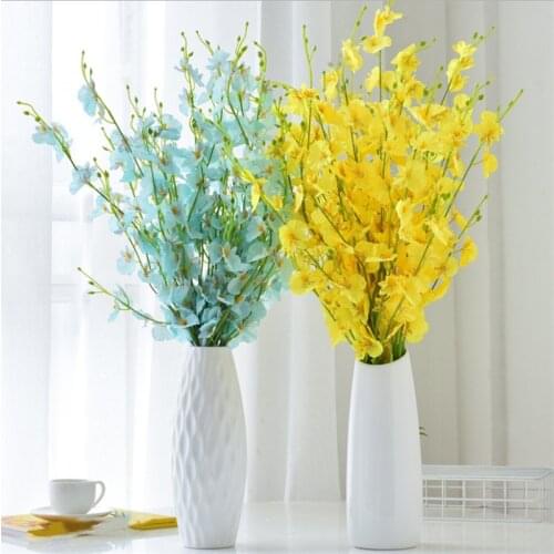 New Simulation Dancing Orchid Fake Bouquet Soft Decoration Simulation Flower Home Wedding Decoration Flowers