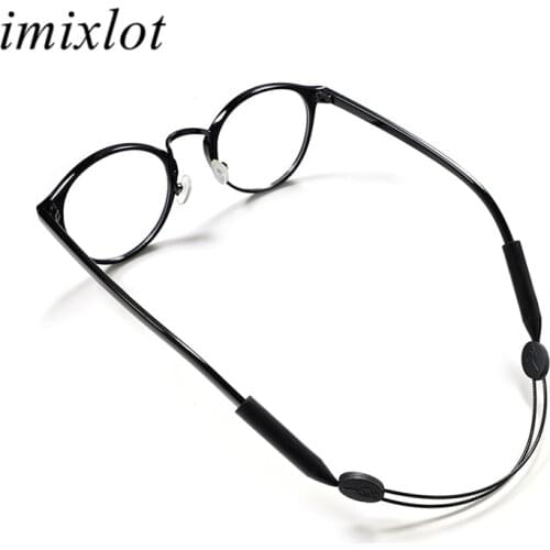 Imixlot Simple Fashion Unisex Scalable Silicone Glasses Strap Neck Cord Sports Eyeglasses Rope String Holder Eyewear Lanyard