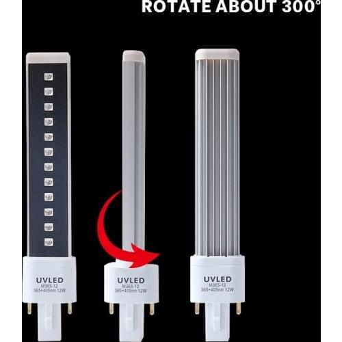 Replacement 9W UV LED Lamp Tube Light Bulb Nail Art Dryer Phototherapy Gel Curing Light Machine 365 + 405nm Double Light Source