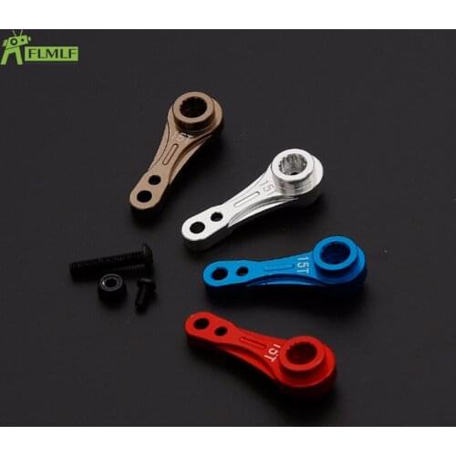 Alloy CNC Steering Servo Arm Double-sided Rocker 15T/17T Fit for 1/5 Losi 5ive T ROFUN ROVAN LT KingmotorX2 RC CAR Toys PARTS