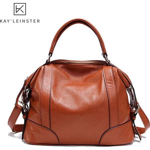 2020 Autumn and Winter Genuine Leather Handbag Large Capacity Satchels Dumpling Bags Fashion Wild Women Shoulder Messenger Bags