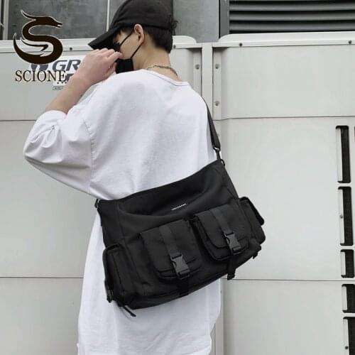 Fashion Mens Messenger Bag Large Capacity Crossbody Bag Teenage Boys Travel Shoulder Bags Schoolbag Men Street Handbag XA124M