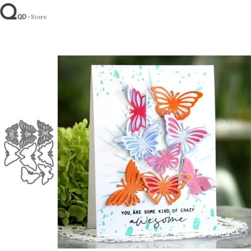 Butterfly Decoration Metal Cutting Dies Stamps Die Scrapbooking Mold Cut Childrens Handmade Tools DIY Craft Decoration New 2021