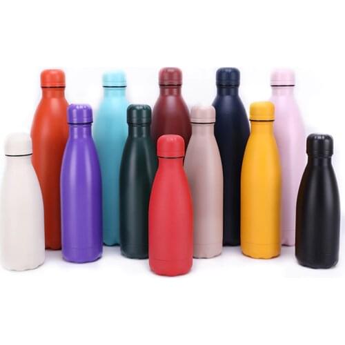 17 OZ Stainless Steel Vacuum Insulated Water Bottle Metal Double Wall Cola Shape Travel Thermal Flask For Outdoor Sports Camping