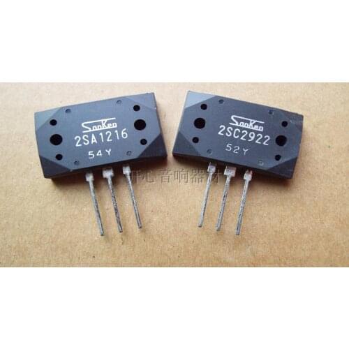 1Pairs Sanken 2SA1216 2SC2922 MT-200 Silicon NPN + PNP Audio amplifier transistor