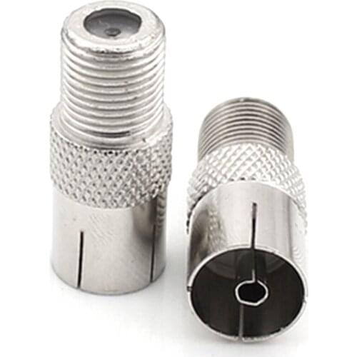 10pcs F Female to TV Female Imperial british Adapter connector straight