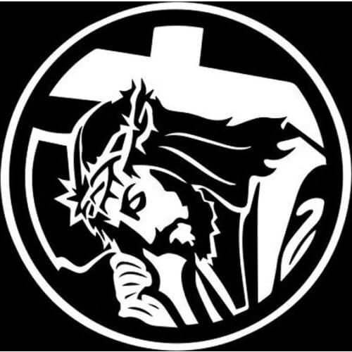 12*12CM Jesus Christ God Cross Window Decoration Vinyl Decal Car Sticker Accessories C4-0944