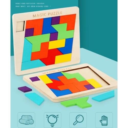 2021 New Magic Wooden Puzzle IQ Educational Brainteaser Puzzles Game Toys for Adults Children