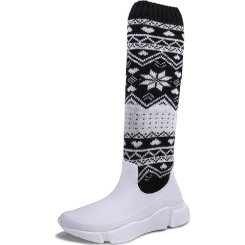 255-684 TONGPU Original Design Womens Waterproof Lightweight Rain Shoes with Long Sweater Details