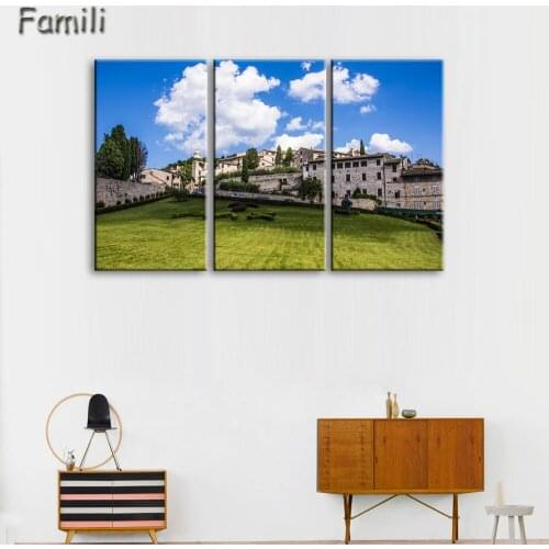 3Pcs canvas fabric poster print Italy beautiful landscapes for wall art room decor home decoration,quadro decorativo,art print