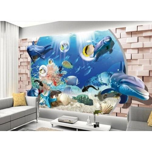 Customize hd 3d wallpaper Underwater World photo wall paper For living room bedrooms 3D background wall 3d wall murals wallpaper