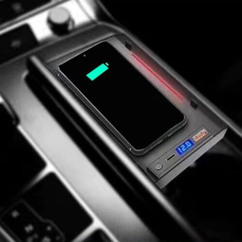 For Audi A6 C8 A7 2019 2020 15w car qi wireless charging phone charger charging phone holder fast charging plate accessories