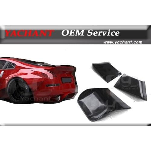 Car-Styling Fiber Glass FRP Rear Diffuser with Spats 3 Pcs Fit For 02-08 350Z Z33 RB Style Rear Diffuser Corner Spats