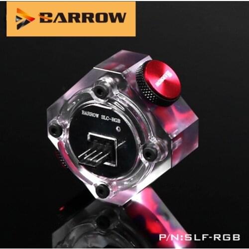 Barrow Water Cooling Kit SLF-RGB, Water Flow Meter RGB Water Standard Type Flow water speed Display for Water Cooling Computer