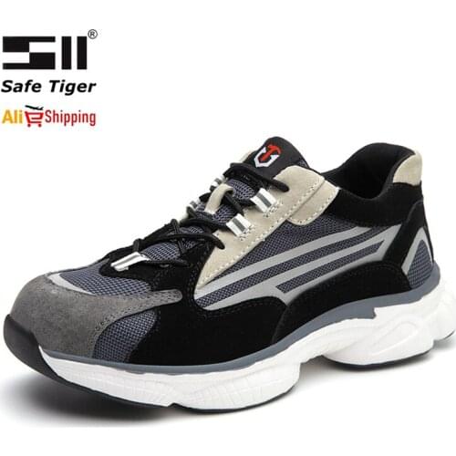 Steel Toe Sneakers for Men Indestructible Work Shoes Lightweight Breathable Safety Shoes Puncture Proof Construction Shoes