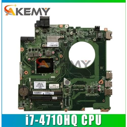 For HP Envy 15-K 15-K081NR Laptop Motherboard With i7-4710HQ CPU 763585-501 763585-001 DAY33AMB6C0 MB 100% Tested Fast Ship