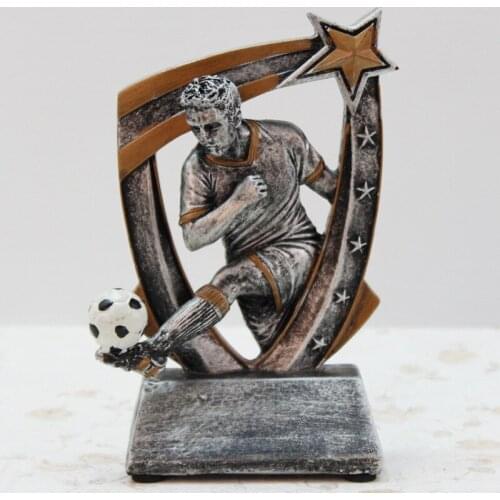 Home Desk Sports Football Players Statue Bathroom Decoration Sculpture Figurines Resin Crafts Office Classic Model Decor Toy