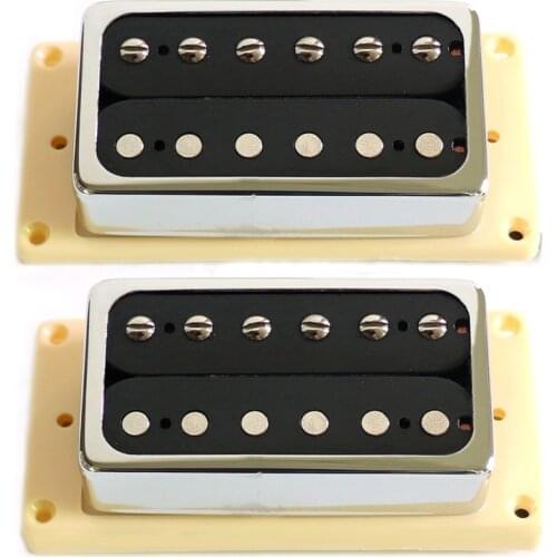 Free Shipping Alnico 5 magnet bar Chrome cover humbucker lp guitar pickup with Iovry rings