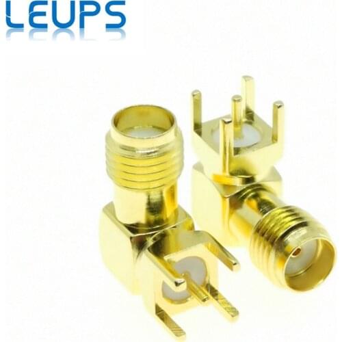 10PCS SMA Female Jack Right Angle PCB Mount RF Connector