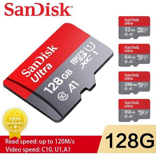 SanDisk Memory Card Ultra microSDHC C10,U1,Full HD,A1,Micro SD Card 128GB 200GB 256GB 64GB 512GB 1TB TF Trans Flash Mikro Card