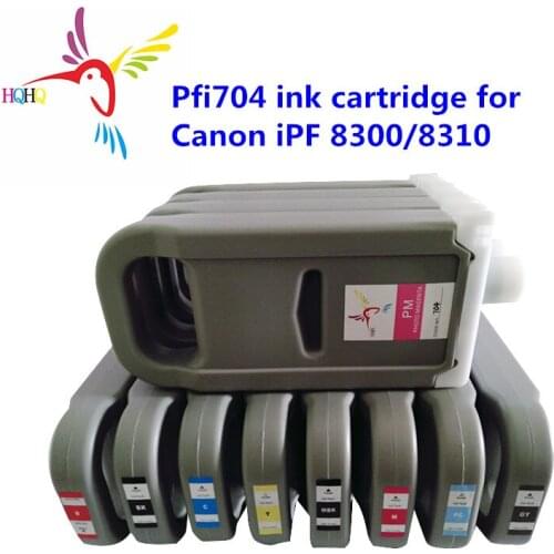 700ML 12 Colors/Set PFI704 Cartridge with Water Based Dye Ink Compatible For Canon iPF 8300S/8310S Bulk Printing