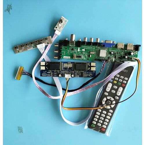 Kit for LM190E03-B4/LM190E03-A4/LM190E03 USB DVB-T Digital LCD Panel 4 CCFL HDMI VGA 1280X1024 Controller board 30pin remote TV