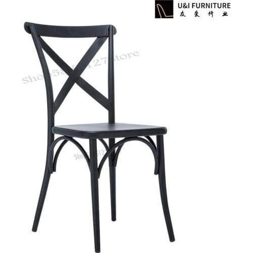 Wrought Iron American Dining Chair Fork Chair Industrial Style Designer Chair Retro Old Metal Dining Chair Fashion Back Chair