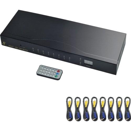 8 Port USB KVM Switch Suitable For Eight Host Monitoring Hard Disk To Share a Set Of Keyboard Mouse And Monitor VGA Switch