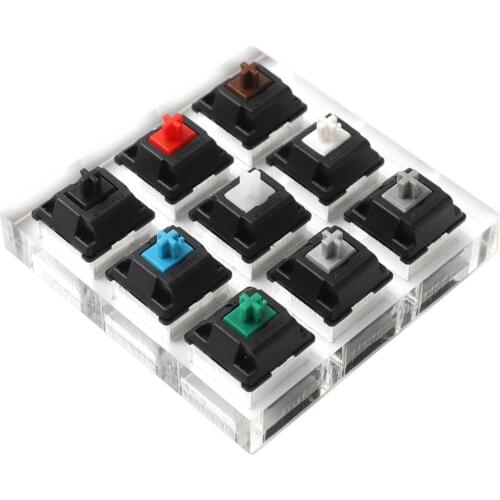 Mechanical Keyboard Switches 9-axis Tester Kit with Clear Keycaps for BOX Kailh Cherry Gateron 9 Tester Mechanical Keyboard