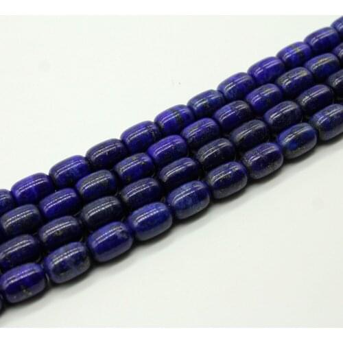 Fashion Jewelry 10x14mm Natural Lapis Lazuli Rice Art Loose Beads L 15"
