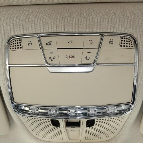 Front Reading Light Frame Decorative Cover Trim ABS Chrome for Mercedes Benz CGLCE Class W205 X253 W213 Car Accessories