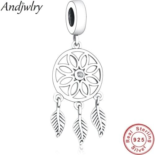 Authentic 925 Sterling Silver Pendants Fit Original Pandora Charm Bracelets Dreamcatcher Dangle Charm DIY Jewelry Women Berloque