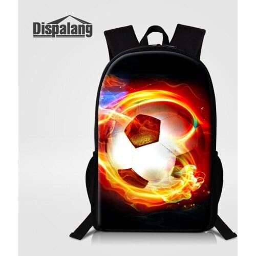 Dispalang Soccer Printing School Backpack For Teenage Boys Football Basketball Schoolbag Custom Men Shoulder Bagpack Male Rugtas