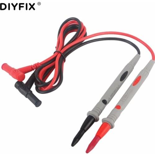 DIYFIX 1Pair CAT III 1000V 20A Silicone Wire Probe Test Leads Pin for Digital Multimeter Needle Tip Multi Meter Tester Probe