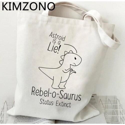 Dinosaur shopping bag shopper bolsa jute bag cotton eco shopping bag jute net bolsas ecologicas boodschappentas custom