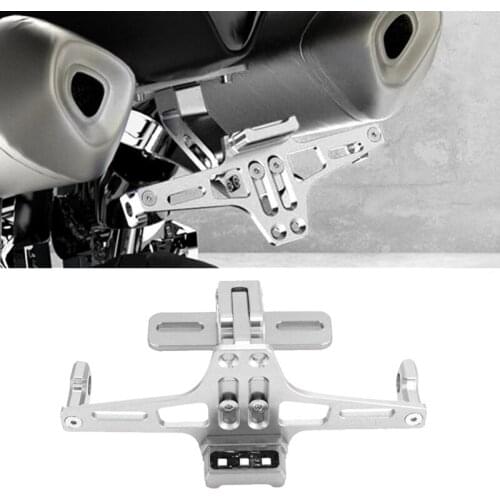 Universal Aluminum Alloy Motorcycle Adjustable LED License Plate Holder Motor Bracket License Plate Support