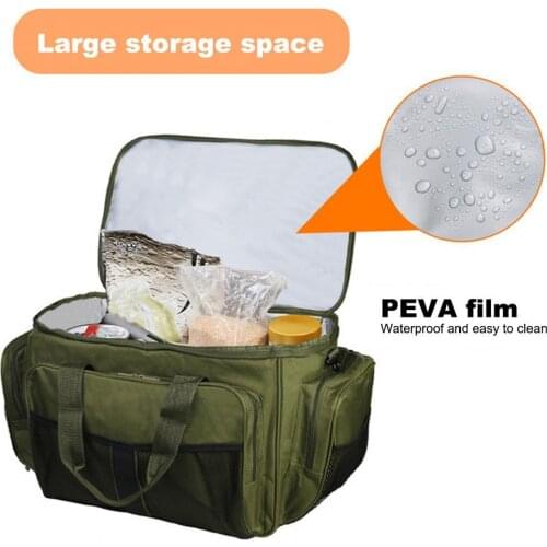 600D Oxford Cloth Waterproof Fishing Bag Multifunction Fishing Lures Gear Storage Bag Large Capacity Single Crossbody Bags