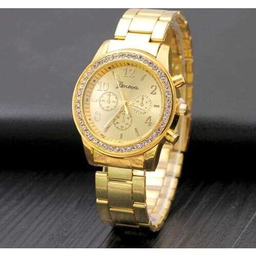 Rhinestone Watch Women Classic Geneva Luxury Fashion Ladies Watch Womens Masculino Relogio Feminino Reloj Mujer Metal Wristwatch