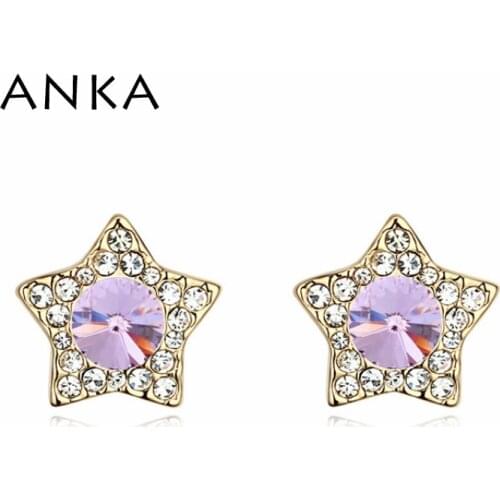 2020 Rushed Punk Women Crystal Figure Earings New Pentagram Earrings Crystals from Austria #104173