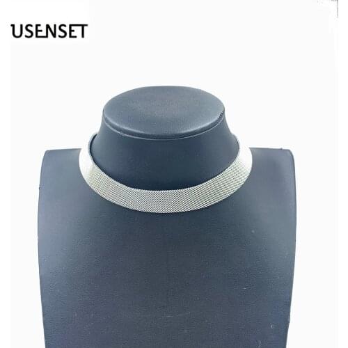 14MM Milanese Mesh Choker Stainless Steel Collar Bracelet Set For Women Girls Never Rub OffChains Necklaces Fashion Jewelry