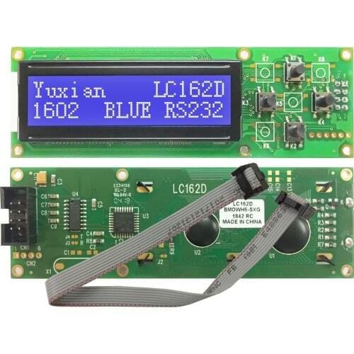 LCD module RS232 1602 16x2 16*2 display LC162D with switch AT89S5224AU industrial factory