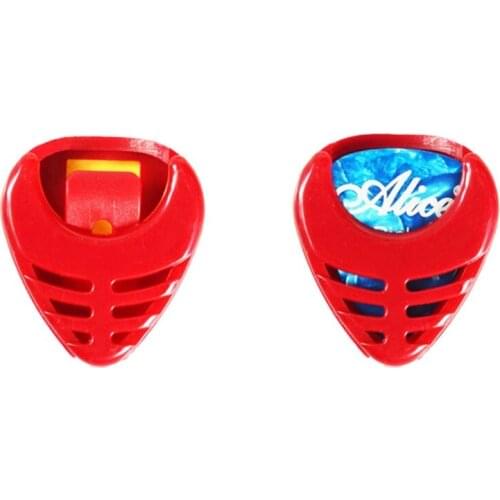 1Pc Portable Plactic Guitar Pick Plectrum Holder Case Box Acoustic Heart Shaped