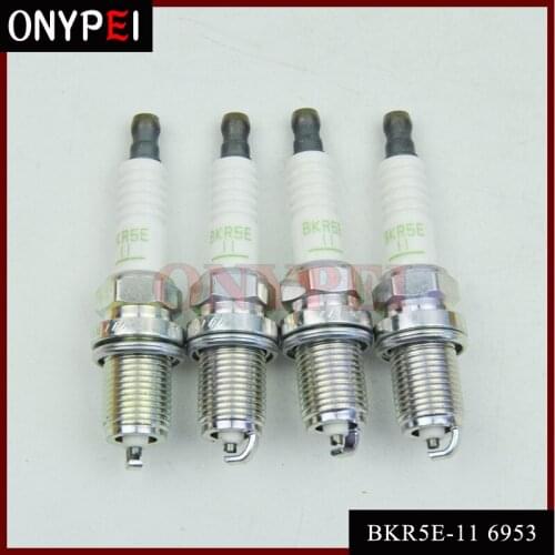 4pcs/lot Normal Spark Plug BKR5E11 6953 for Hyundai Mazda Toyota Suzuki Mitsubishi BKR5E-11 6953