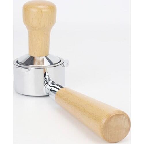 51mm Coffee Bottomless Portafilter For Delonghi EC680 Filter Espresso Coffee Funnel Wooden Handle Filter Holder Coffee Tools