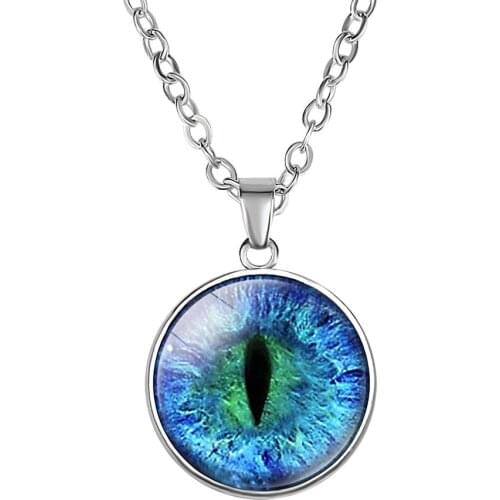 Accessories Medusa demon Eye Pendant Necklace cat eye dinosaur eye cat pupil Necklace