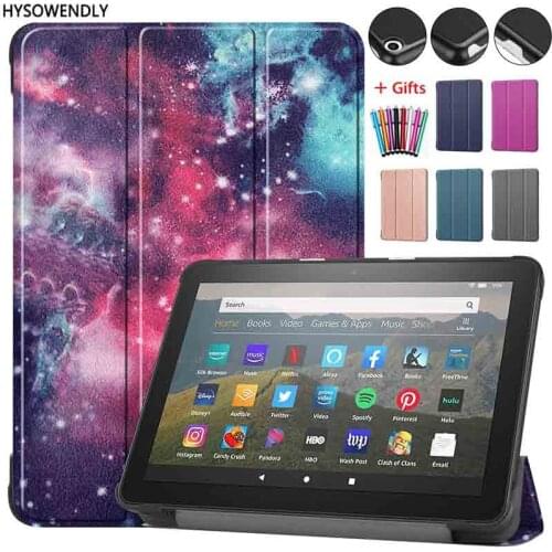 For Amazon Kindle Fire HD8 2020 Case 8.0 Inch Covers Retro Folding Stand PU Leather Smart Cases For For Amzon Fire HD8 Plus 2020