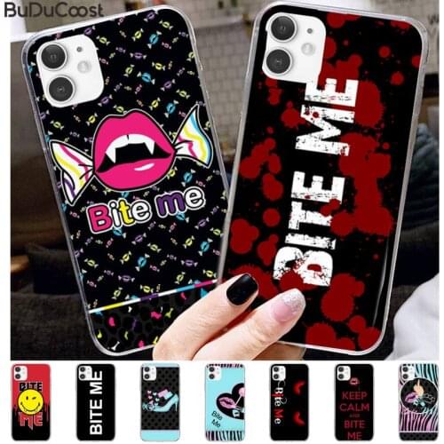 Bite Me Lip Art Design Phone Case for iPhone 11 12 pro XS MAX 8 7 6 6S Plus X 5S SE 2020 XR cover