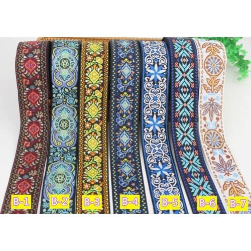 50mm 5cm 2'' quality thick durable Dog Callor Backpack Guitar Camera Strap Webbing National Jacquard Ribbon south America Woven