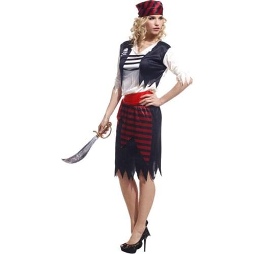 Fantasia Disfraces Pirates of the Caribbean Cosplay Halloween Jack Sparrow Costumes for Woman Purim Masquerade stage show dress